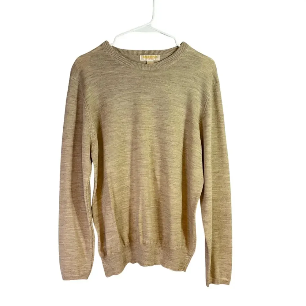 Brooks Brothers Men's Beige Wool Sweater Size Large 0424